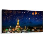 Obraz - Lampióny štěstí, Bangkok, jednodílný 120x70 cm – Hledejceny.cz