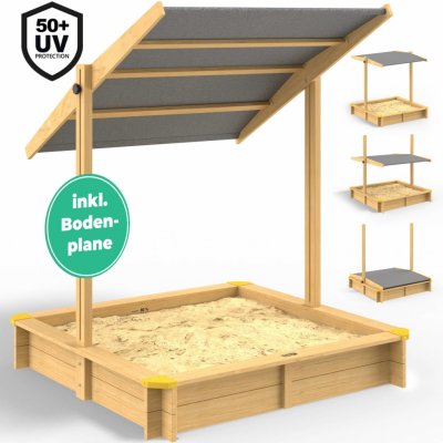 FurnigO Pískoviště se stříškou 120x120x120cm – Zboží Dáma
