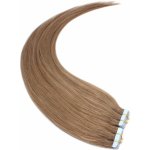 40cm Tape hair pu extension Tape in lidské vlasy remy světle hnědá – Zboží Dáma