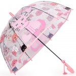 Dětský průhledný vystřelovací deštník kočky růžová sv. – Zbozi.Blesk.cz