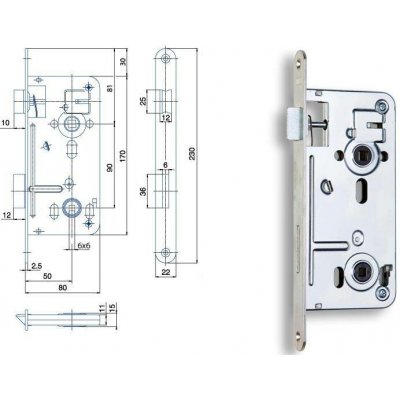 Hobes 540C WC 90/80 mm P/L zinek – Hledejceny.cz