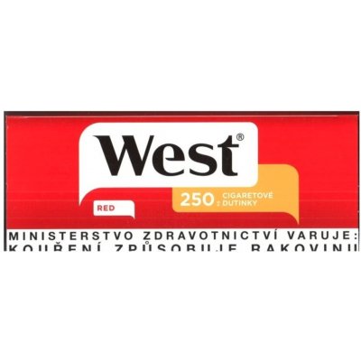 West Red cigaretové dutinky 250 ks – Zboží Dáma
