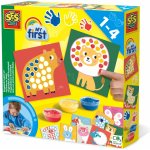 SES Creative Dobarvi si zvířátko baby set prstové barvy se šablonami – Zboží Mobilmania