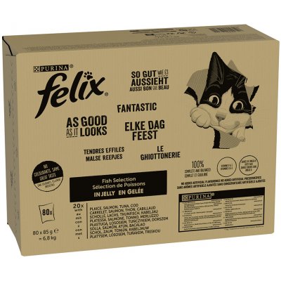 Felix So gut... rybí mix tuňák losos treska obecná treska tmavá 80 x 85 g – Zboží Mobilmania