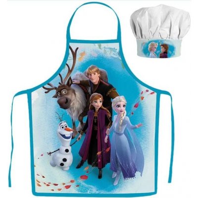 Max-fashion KFT Dětská zástěra FROZEN všichni set s čepicí modrá – Hledejceny.cz