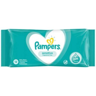 pampers vlhčené ubrousky sensitive 12ks – Heureka.cz