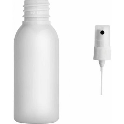 Via Plastová lahvička bílá s bílým kosmetickým rozprašovačem 35 ml – Zboží Mobilmania