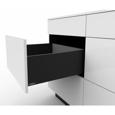 Cemux H Box SLIM zásuvka černá H167/500 mm – Zboží Dáma