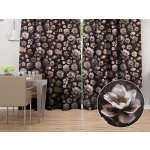 Biante Bavlněný závěs Sandra SA-625 Magické lekníny na temně hnědém 150x200 cm – Hledejceny.cz