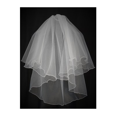 Svatební závoj overlock 75 cm – Zboží Dáma