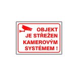Objekt je střežen kamerovým systémem - A5 - samolepící – Hledejceny.cz