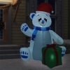 Vánoční osvětlení DKD HOME DECOR Nafukovací lední medvěd LED vnitřní a venkovní 2,4 m