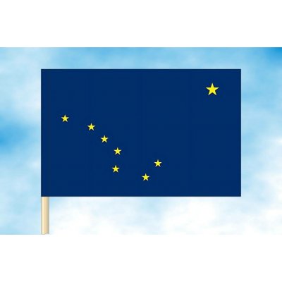 LIBEA, s.r.o. Aljaška vlajka Rozměr: 150×225 cm, Uchycení: Návlek na žerď – Hledejceny.cz