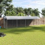 vidaXL Venkovní psí kotec se střechou 760 x 190 x 225 cm – Sleviste.cz