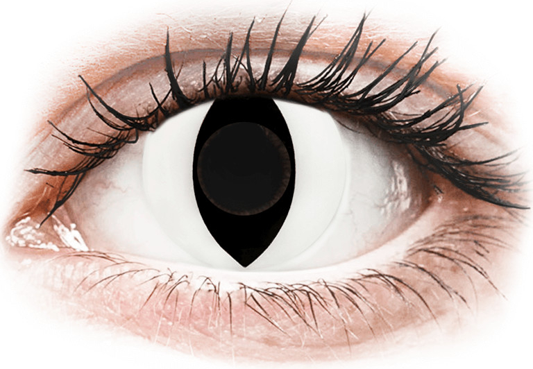 Gelflex CRAZY LENS - Cat Eye White - nedioptrické jednodenní 2 čočky