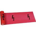 Anticor fólie výstražná rudá s bleskem 220 mm x 20 m – Zboží Dáma