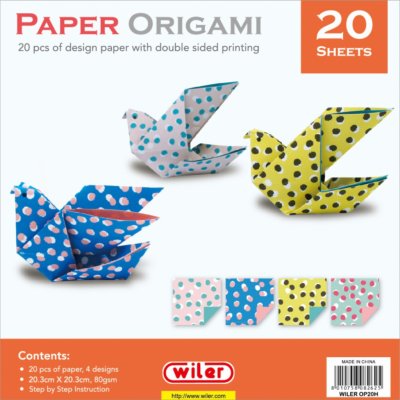 WILER Origami papír 20,3x20,3cm 20ks/80g OP20H – Zbozi.Blesk.cz