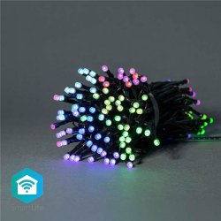 SmartLife Nedis chytrý vánoční řetěz 168 LED 20 m venkovní IP65 barevný RGB WIFILX01C168