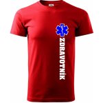 Hvězda života zdravotník klasické pánské triko červená – Zboží Dáma