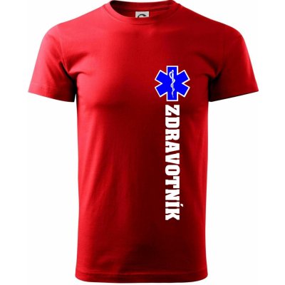 Hvězda života zdravotník klasické pánské triko červená – Zboží Dáma