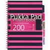 Poznámkový blok Pukka Pad projektový blok Navy Pink A4, papír 80g tmavě růžový 100 listů