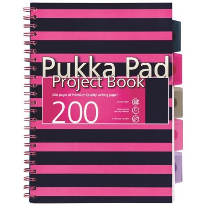 Pukka Pad projektový blok Navy Pink A4, papír 80g tmavě růžový 100 listů – Zboží Živě