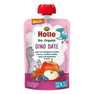 Holle Dino Date Bio pyré jablko borůvky a datle 100 g