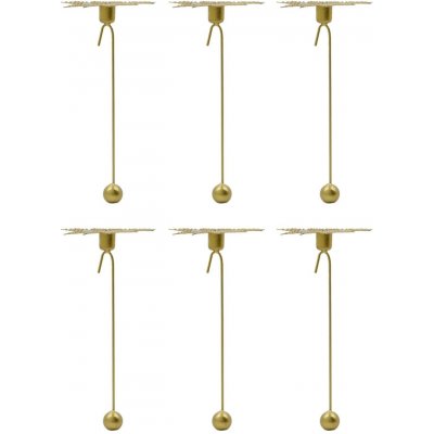 House Doctor Závěsný svícen na stromeček Star Antique Brass set 6 ks, zlatá barva, kov – Hledejceny.cz