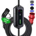 IMMAX cestovní nabíjecí stanice pro elektromobily NSE002 22kW 3fázová 16A IEC 62196 Typ 2 CEE na Schuko 1 fáze | Zboží Auto