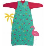 ORGANICKÁ BAVLNA Plameňáci CELOROČNÍ dětský spací pytel s ODEPÍNACÍMI RUKÁVY – Zboží Mobilmania