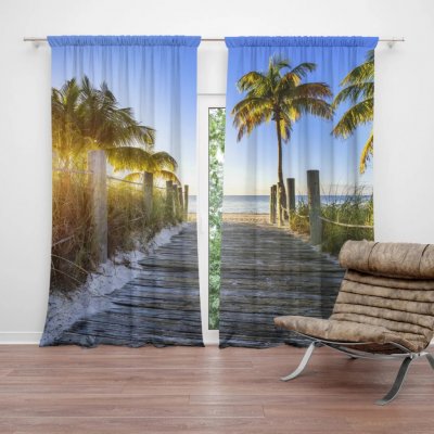 Sablio Závěs Cestička na pláž: 2ks 140x250cm – Hledejceny.cz