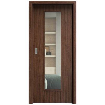 Sapeli Elegant Komfort M55 posuvné ořech americký 60 x 210 cm Čiré sklo – Hledejceny.cz