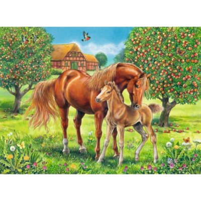 Ravensburger Koně na pastvině 100 dílků – Zboží Mobilmania