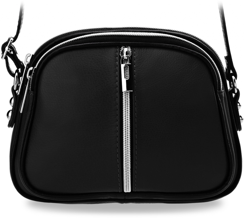 Malá dámská kabelka victoria&co příruční vícekomorová listonoška s kapsami černá