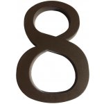 Číslo "8", 180 mm, plastová hnědá – Sleviste.cz
