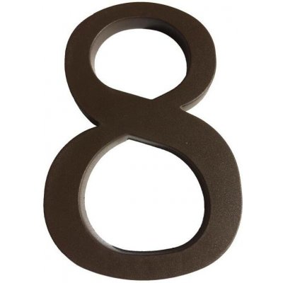 Číslo "8", 180 mm, plastová hnědá – Sleviste.cz