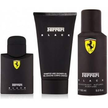 Ferrari Scuderia Ferrari Black EDT 125 ml + deospray 150 ml + sprchový gel 150 ml dárková sada