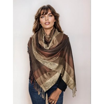 Classic Scarf čokoládově hnědá vlněná šála – Zboží Dáma