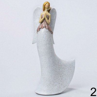 Anděl s glitry 24 cm – dvě varianty | LM DEKOR Balení: typ.2 – Hledejceny.cz
