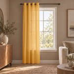 MyBestHome GOLD Dekorační závěs EASY TOP hořčicový s kroužky 140x250 cm – Hledejceny.cz