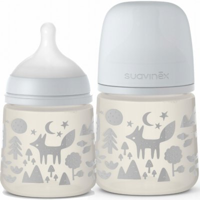 Suavinex kojenecká láhev Fox stříbrná 150 ml – Zboží Dáma