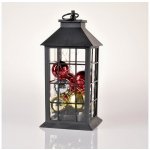 Polux | LED Vánoční dekorace LED 3xAAA IP44 lucerna černá baňky | SA1112 – Hledejceny.cz