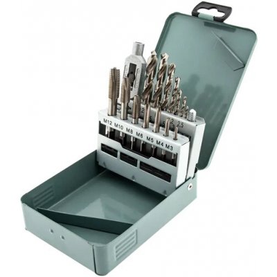 Sada OREN - ruční závitníky jednořezné + vrtáky, 15dílná – Zboží Dáma