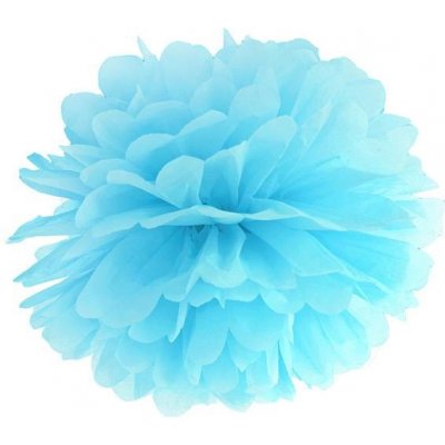 Tkáňový papír pompom nebeská modrá 25cm PartyDeco – Sleviste.cz