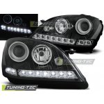 PŘEDNÍ SVĚTLA MERCEDES ML, W164, 2005-2007, LED DAYLIGHT, ČERNÁ BLACK