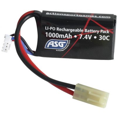 ASG Li-Pol baterie ASG 7,4V 1000mAh 30C PEQ – Zboží Mobilmania