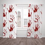 IMPAR Závěsy Bloody hand (Rozměr : 140x250, Materiál: Blackout) – Hledejceny.cz