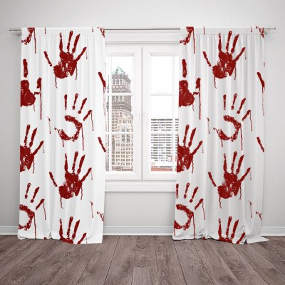IMPAR Závěsy Bloody hand (Rozměr : 140x250, Materiál: Blackout) – Hledejceny.cz