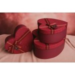 Dárková krabička srdce bordo sřední – Zboží Dáma