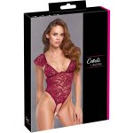 Cottelli Lace Crotchless Body with Stimulating Pearls 2644932 Red – Zboží Dáma